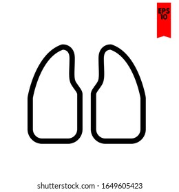 illustration of lung flat icon