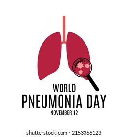 ilustración de pulmón infectado con bacterias. adecuado para el día de la neumonía o el día mundial de la enfermedad pulmonar