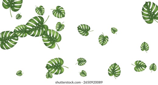  illustration of a lush Monstera plant in a blue pot, perfect for home decor, botanical art, or nature-themed designs. The vibrant green leaves and artistic style add a touch of elegance and freshness