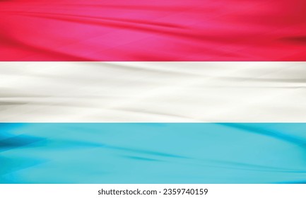 Illustration of Luxembourg Flag and Editable Vector of Luxembourg Country Flag