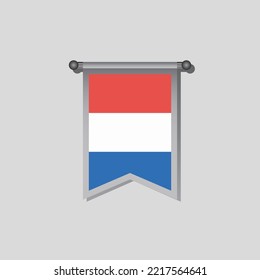 Illustration of Luxembourg flag Template