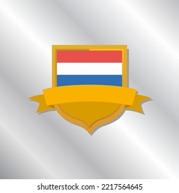 Illustration of Luxembourg flag Template
