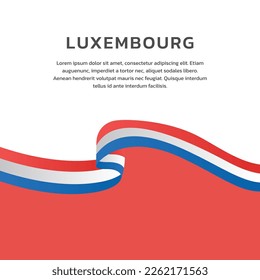 Illustration of Luxembourg flag Template
