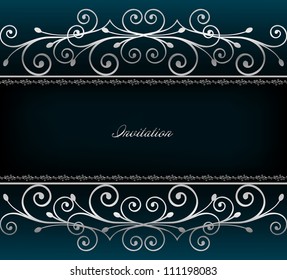 Illustration of luxurious invitation card. Vector