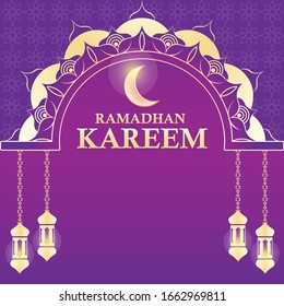 illustration luxury background ramadhan kareem