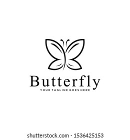 Illustration Luxury Butterfly insect logo design vector template.