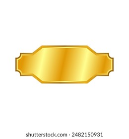 Illustration of a luxury and expensive gold ribbon frame.