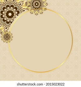 ilustración de fondo de patrón islámico de lujo con línea dorada, mandala buena para tarjeta de saludo, medios sociales, afiche y banner