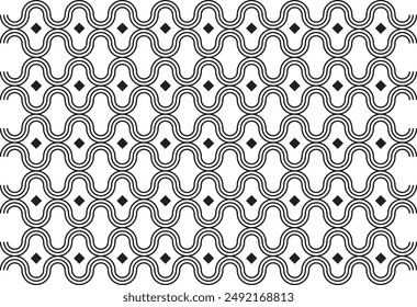 Illustration of Luxury Pattern Black and White Vector