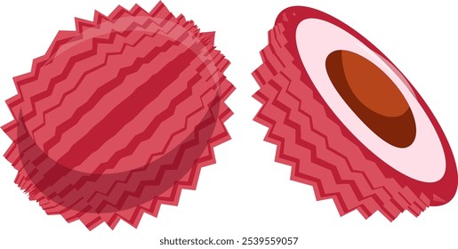 Ilustración de Lychee o Litchi Fruit