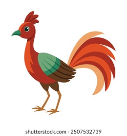 Illustration of Lyrebird Isolated on white