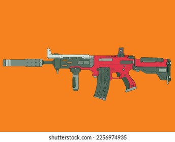 Illustration M4A1 CARBINE einzelne Vektorgrafik