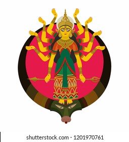 illustration of maa Durga