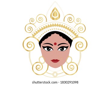 ilustración vector facial Maa durga