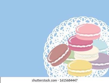 Illustration of a macaron placed above the lace