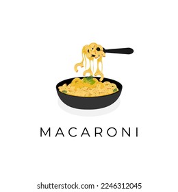 Illustration of Macaroni Cheese Melting Over a Pot