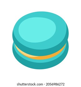 Illustration of macaroon. Food item for bars, restaurants and shops.