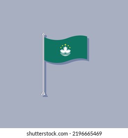 Illustration of Macau flag Template