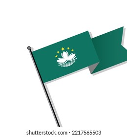 Ilustración de la plantilla de bandera de Macao