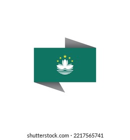 Ilustración de la plantilla de bandera de Macao