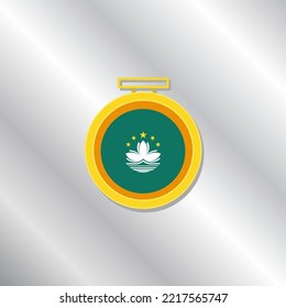 Ilustración de la plantilla de bandera de Macao