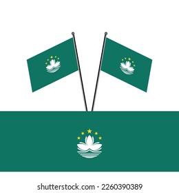 Illustration of Macau flag Template