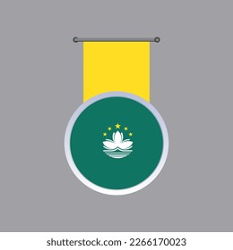 Ilustración de la plantilla de bandera de Macao
