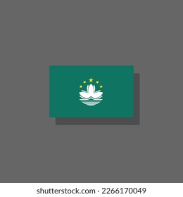 Illustration of Macau flag Template