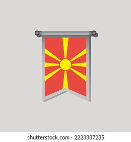 Illustration of Macedonia flag Template