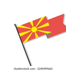 Ilustración de la plantilla de la bandera de Macedonia