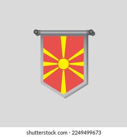Illustration of Macedonia flag Template