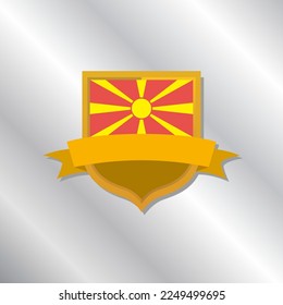 Ilustración de la plantilla de la bandera de Macedonia