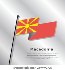 Illustration of Macedonia flag Template