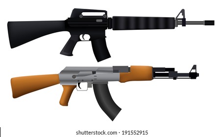 Illustration Of Machine Gun