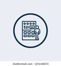 Illustration Of Machine Learning Dashboard Icon. Isolated Computer, Financial and Machine Meaning Dashboard Icon