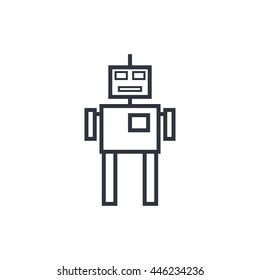 Illustration Of Machine Learning Robot Icon