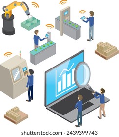 illustration of machinery and equipment at a manufacturing site