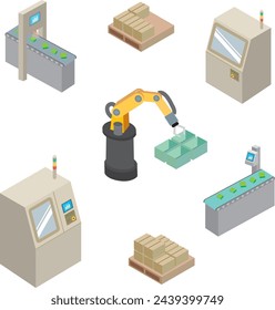 illustration of machinery and equipment at a manufacturing site