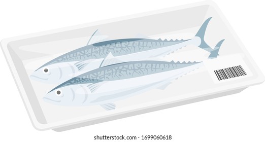 Ilustración de caballa en el envase.