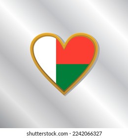 Ilustración de la plantilla de bandera de Madagascar