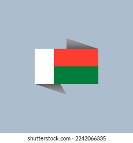 Illustration of Madagascar flag Template