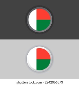Ilustración de la plantilla de bandera de Madagascar
