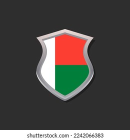 Illustration of Madagascar flag Template