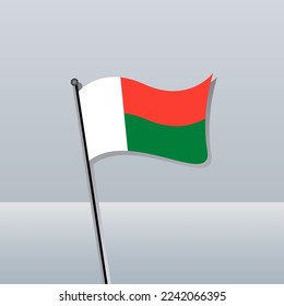 Ilustración de la plantilla de bandera de Madagascar
