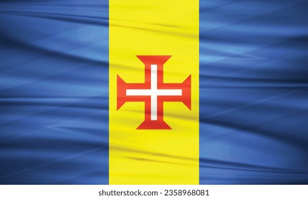 Illustration of Madeira Flag and Editable vector Madeira Country Flag