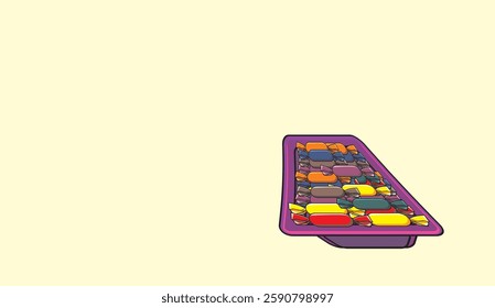 Illustration Madumongso. Madu Mongso is a snack from  Javanese. This snack is made from black sticky rice as the basic ingredient. Vector illustration
