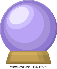 Illustration of a magic ball. Witch predictions ball.