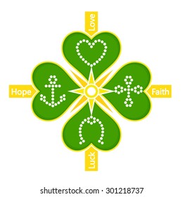 illustration of Magic Clover on white background
