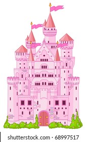 Illustration of Magic Fairy Tale  Princess Castle