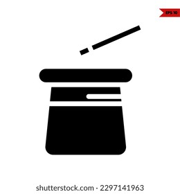 ilustración del icono de glifo de sombrero mágico 